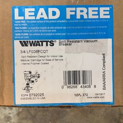 Watts Spill Resistant Vacuum Breaker