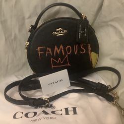 Coach x Jean-Michel Basquiat Canteen Crossbody in black refined pebble leather NWOT
