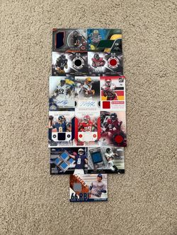 NFL & MLB Relic Autograph Trading Card Lot