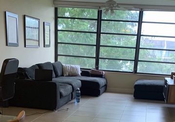 Huge Sectional with ottomon - Charcoal blue Color Only 2 Years Old In Mint Condition