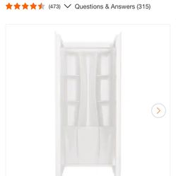 Delta Classic 500 32 in. W x 73.25 in. H x 32 in. D 3-Piece Direct-to-Stud Alcove Shower Surrounds in High Gloss White