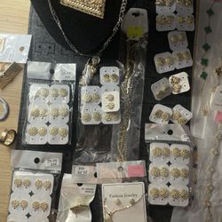 gold plated nugget earrings 