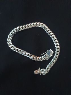 New Sterling Silver Cuban Link Bracelet