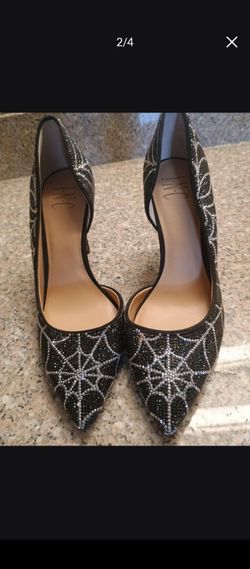 Inc Rhinestone Spiderweb Heels