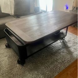 Rusty Industrial Lift Top Coffee Table 