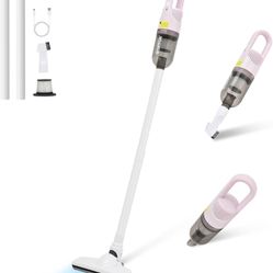 6-in-1 Lightweight Stick Vacuum Cleaner with 100W Powerful Motor, Mini Portable Household Handheld Vacuum Cleaner for Domestic Hard Floors, Carpets an