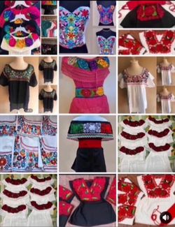 Variety of Beautiful Mexican Blouses - Variedad de Blusas Méxicanas