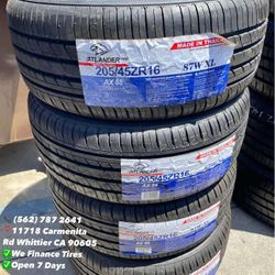205/45R16 Atlander A/S New Set of Tires Installed and Balanced Set de Llantas Nuevas Instaladas y Balanceadas