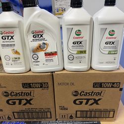 CASTROL GTX.  20w50-10w40-10w30-5w30-0w20