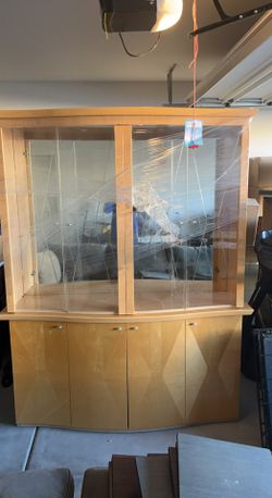 2 piece hutch and cabinet