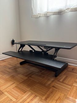 Black Electric Standing Desk Converter