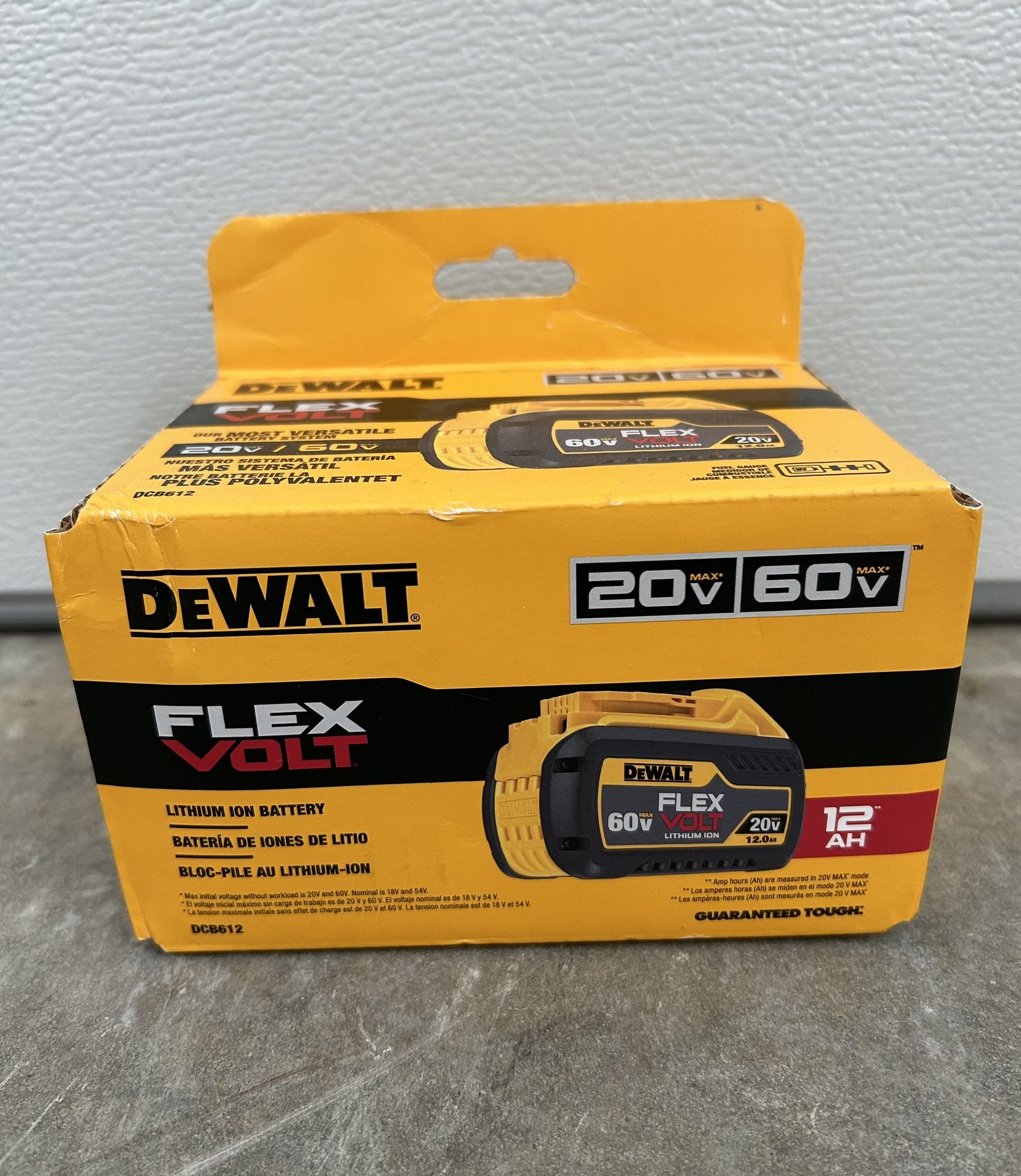 DEWALT FLEXVOLT 20V/60V MAX Lithium-Ion 12.0Ah Battery  $319 plus tax at Home Depot