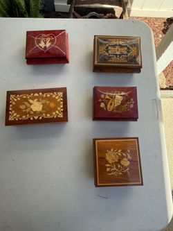Reuge Sorrento Inlaid Wood Music Box Floral Design -Sold Separately