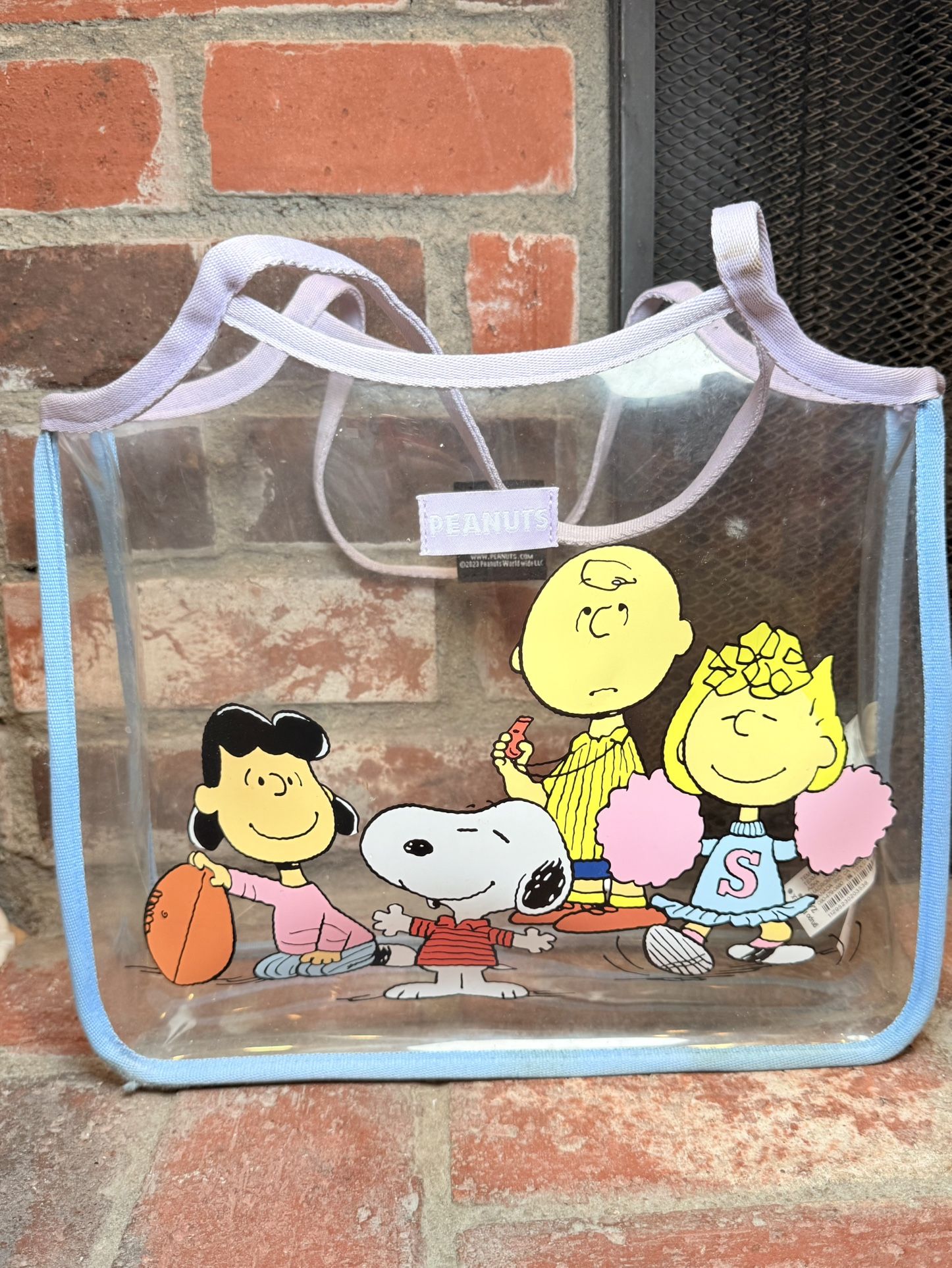 Zara Peanuts Theme Transparent Plastic Tote Bag Featuring Snoopy 