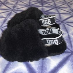UGG Toddler Fluffita Slides Slippers! Real Fur From  Lamb! Adorable!