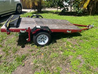 Single Axle Flatbed Utility Trailer 4x8 motorcycle