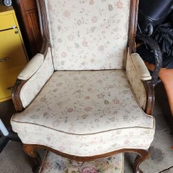 Antique Floral Chair