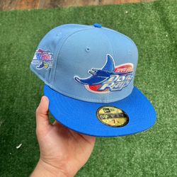 Exclusive SOLD OUT  Tamba Bay Devil Rays 59fifty New Era Baby Boue Cotton Candy Fitted Hat with Pink UV   •SOLD OUT EXCLUSIVE LIMITED RELEASE  