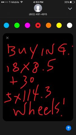 Buying 18x8.5 +30 offset wheels. 5x114.3 lug pattern. PM me if you have one.