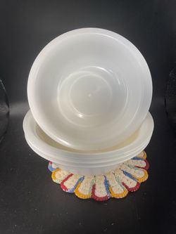 Set of 4 White Bowls