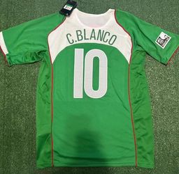 Vintage Retro Nike 2005 Mexico National Team "Cuauhtemoc Blanco 10" Home Soccer Jersey