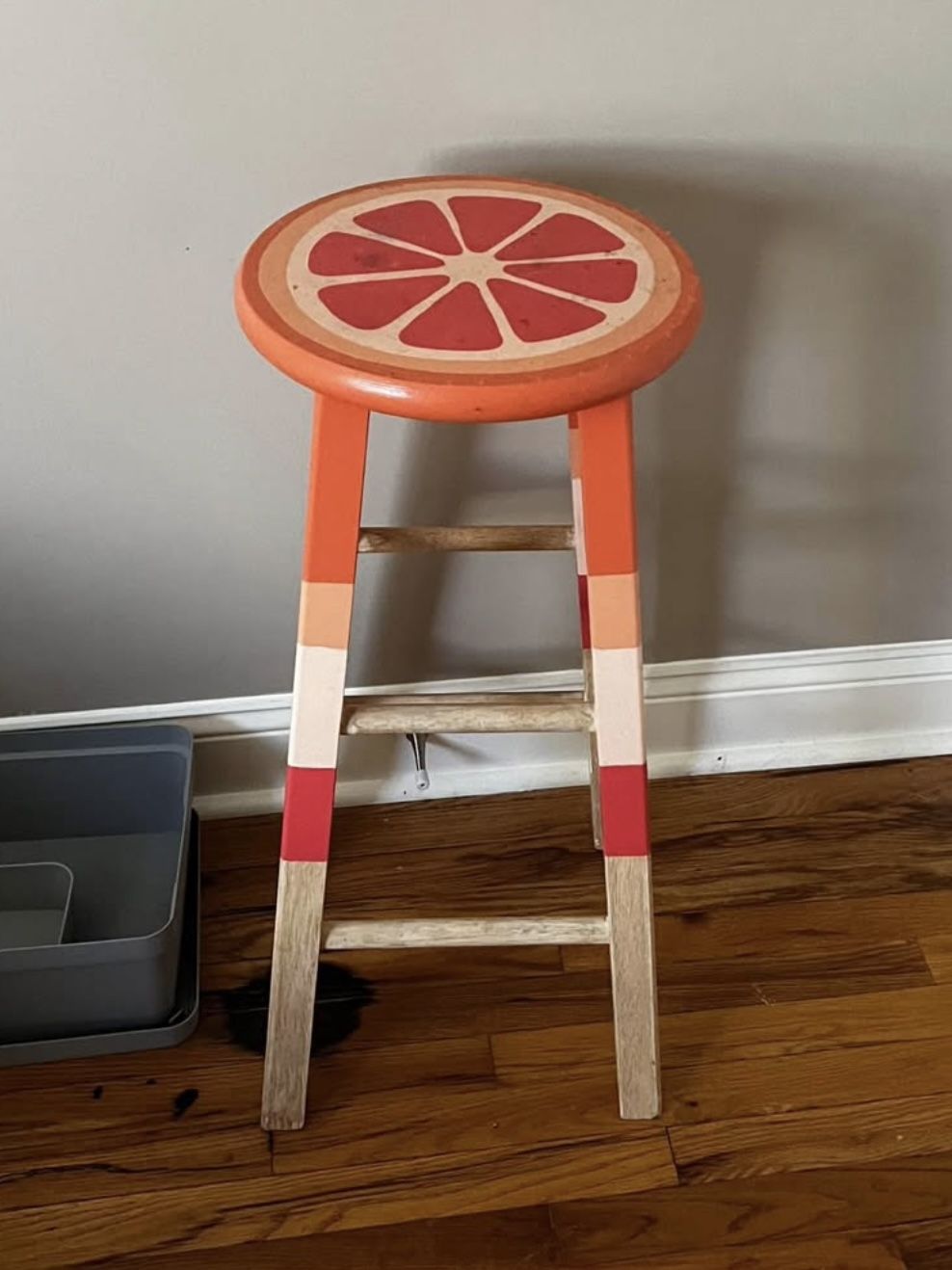Cute Handpainted Bar Stool