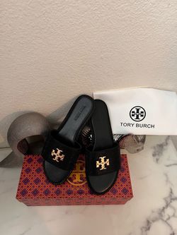 Black tory burch sandals for women
