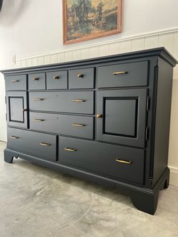 Modern farmhouse black dresser