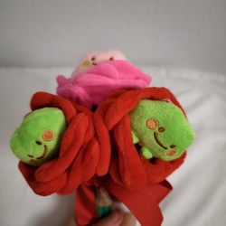 Frog Plushie rose bouquet