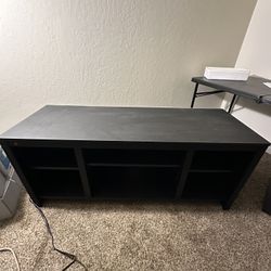 Mainstays Parsons TV Stand for TVs up to 50", Black Oak