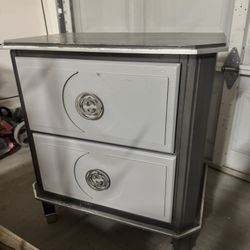 Modern Two Drawer Nightstand 