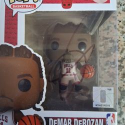 Demar Deroan Signed Funko With Psa/dna Cert And Sticker
