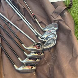 All golf clubs are used but in good condition