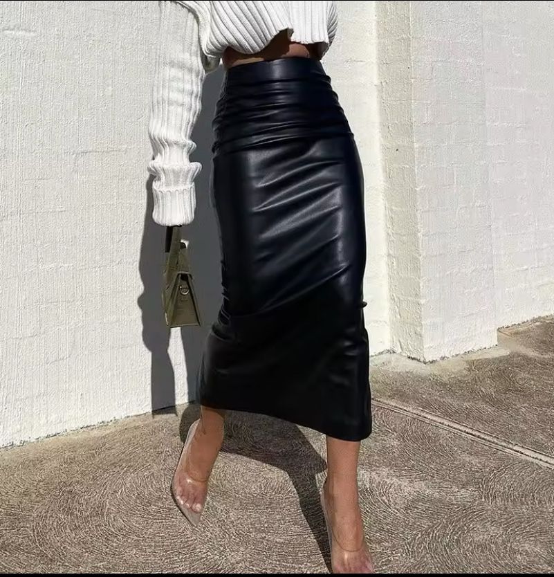 Ruched Pencil Skirt