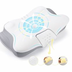 Cervical Neck Pillow for Neck and Shoulder Pain Relief with Silk Pillow 