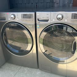 LG FRONT LOAD WASHER AND GAS DRYER 