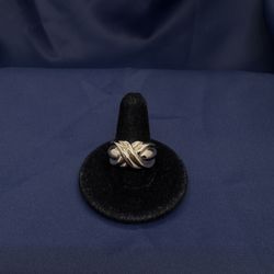 10KYG Big Twist Style Ring 