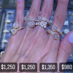 10k Natural Diamonds Yellow Gold Ring