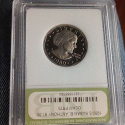 1980-S Susan Anthony Dollar PR70DCAM 