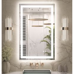 24" x 36" Lighted Mirror for Bathroom Wall