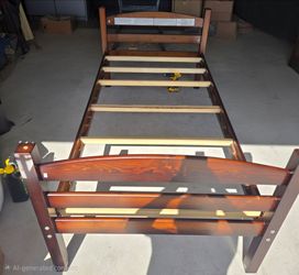 Wooden twin bed frame
