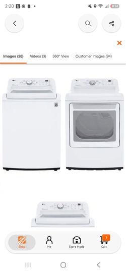 Washer and dryer set LG