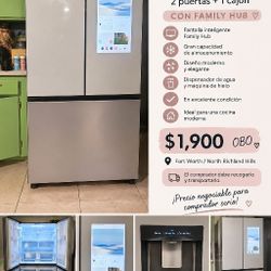 Refrigerador Samsung De Cristal Pantalla Inteligente 