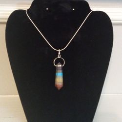 One-of-a-kind Chakra Necklace Semi-precious Gemstones Sterling Silver