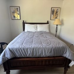 Full Wood Bed + Desk + Armoire