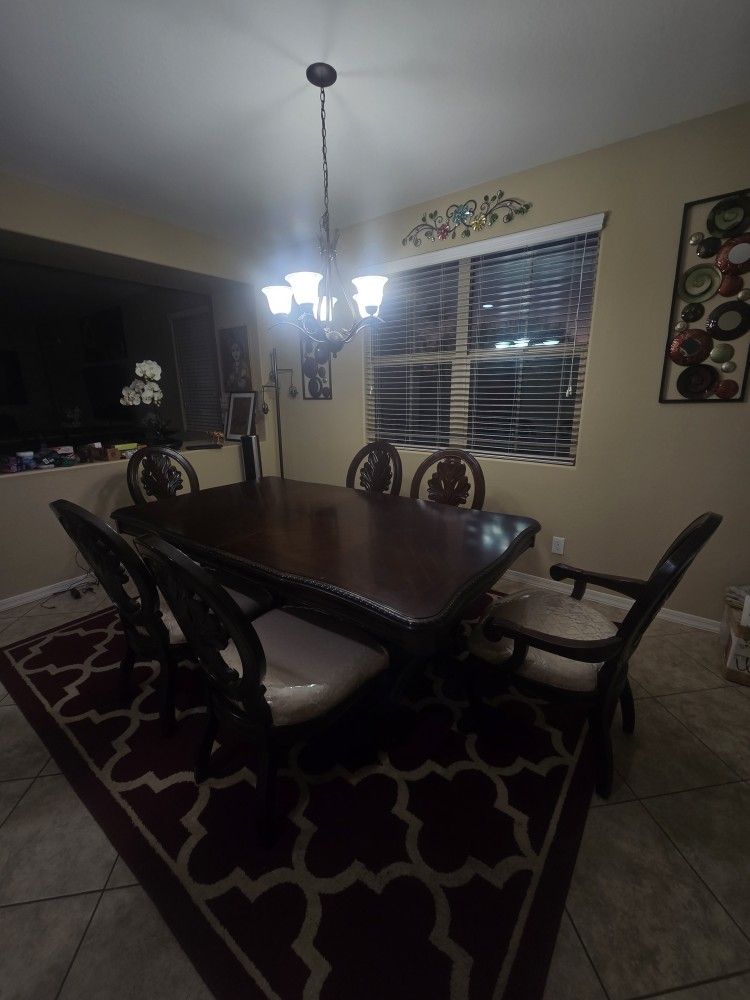 Wood Dining Table + Chairs Set!