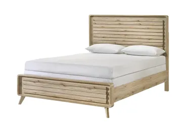 🌟Free delivery! Brand new mid century king size wooden bedframe
