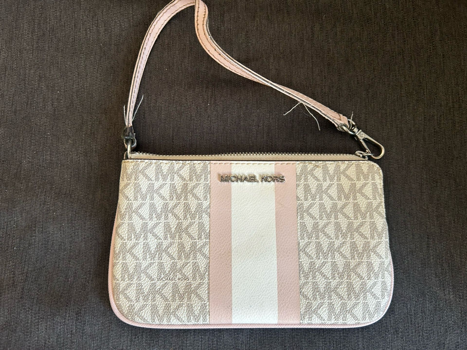 Wristlet by Michael Kors pink and beige 