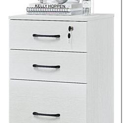 Panana 3 Drawer Wood Mobile File Cabinet, Under Desk Storage Drawers Small File 