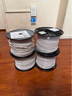wire # 12 solid  — a little over 450 feet each  ( cable numero 12 solido poco mas de 450 pies cada uno )
